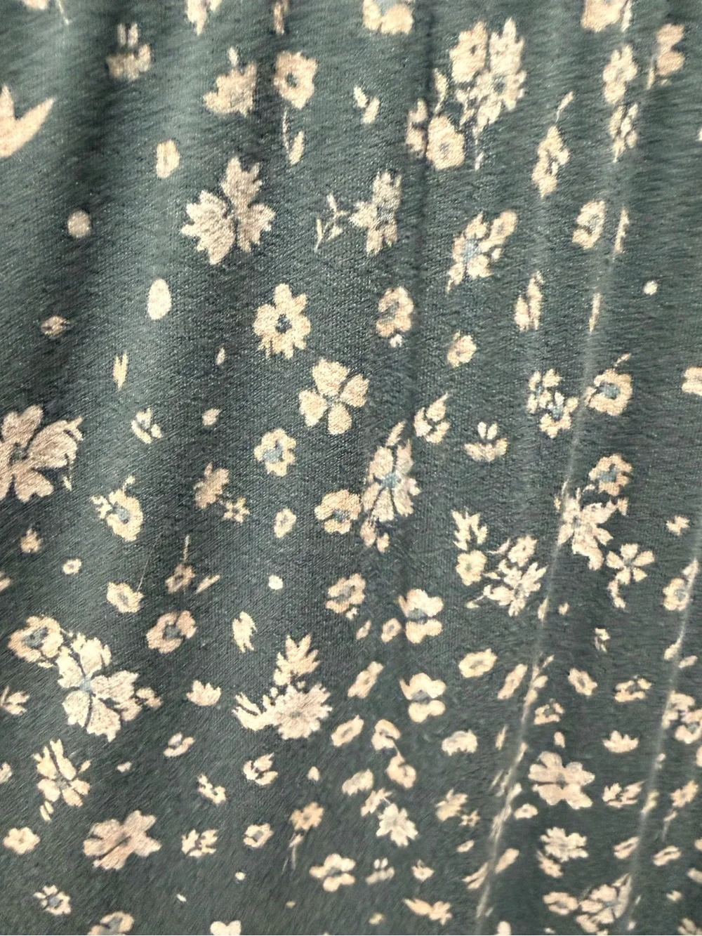 Lane Bryant Teal Maxi Skirt with White Floral Print